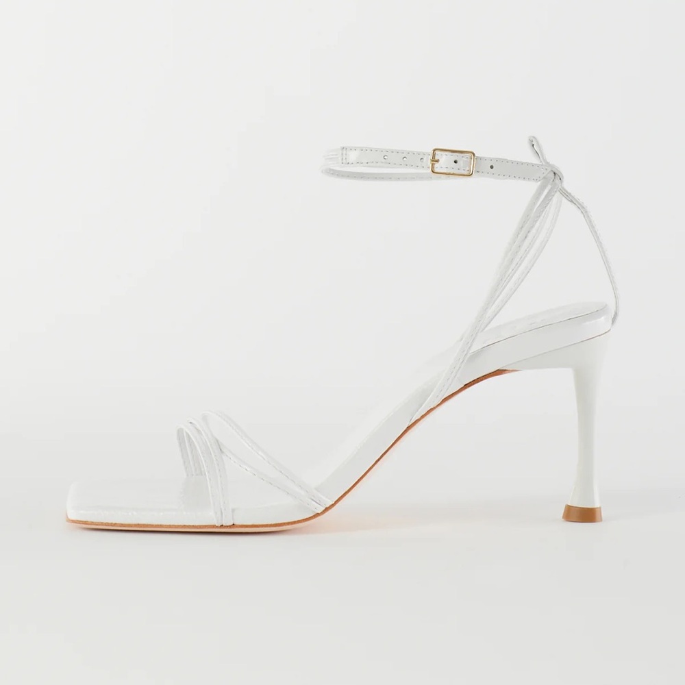 Tibi brand New Guy Naplack Sandal White 38/8 - Picture 2 of 8